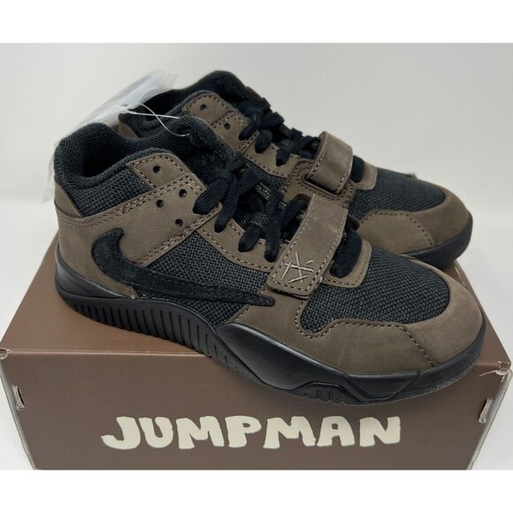 Size 1.5Y - Travis Scott × Nike Jordan Jumpman Jack TR Dark Mocha PS FJ2851-204 - Picture 1 of 8